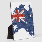 australische Flagge Fotoplatte (Seite)