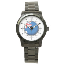 Australische Flagge für Frauen Oversized Black Wat Armbanduhr