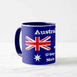 Australische Flagge & G'day Mate coffee Tasse/Aust Tasse