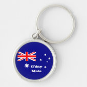 Australische Flagge & G'day Mate Grüße / Australie Schlüsselanhänger (Vorne)