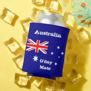 Australische Flagge & G'day Mate Kühler / Australi Dosenkühler