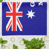 Australische Flagge & G'day Mate Party, Sport /Aus Geschirrtuch (Gefaltet)