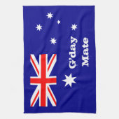 Australische Flagge & G'day Mate Party, Sport /Aus Geschirrtuch (Vertikal)