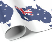 Australische Flagge Geschenkpapier (Rolleneckpunkt)