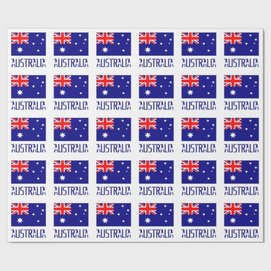 Australische Flagge Geschenkpapier (Flach)