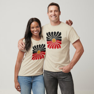 australische Flagge, Gestaltung der Sunset-Blume, T-Shirt