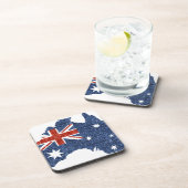 australische Flagge Getränkeuntersetzer (Rechte Seite)