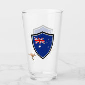 australische Flagge Glas (Vorderseite)