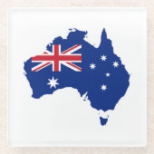 Australische Flagge Glasuntersetzer (Vorderseite)