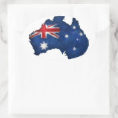 Australische Flagge Graffiti Ovaler Aufkleber (Tasche)