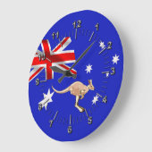 australische Flagge Große Wanduhr (Winkel)