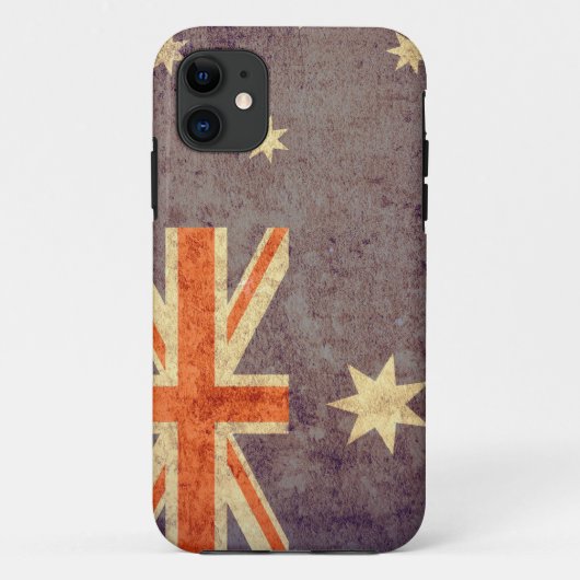 Australische Flagge - Grunge Case-Mate iPhone Hülle (Rückseite)