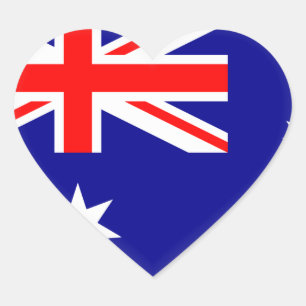 Australische Flagge Herz-Aufkleber