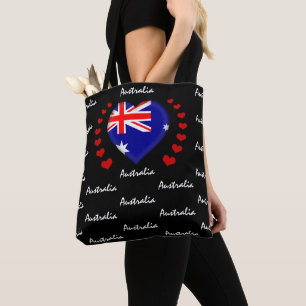 Australische Flagge & Herz, Aussie Flag Mode / Spo Tasche