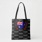 Australische Flagge, Herz, Aussie Flag Mode / Spor Tasche (Vorderseite)