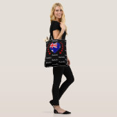 Australische Flagge, Herz, Aussie Flag Mode / Spor Tasche (Am Model)