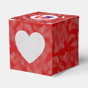 Australische Flagge Herz LIEBE Rot Personalisierte Geschenkschachtel