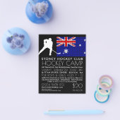 Australische Flagge, Hockey Player, Camp-Werbung Flyer (Einzeln)