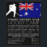 Australische Flagge, Hockey Player, Camp-Werbung Flyer<br><div class="desc">Australische Fahne,  Hockey Player,  Camp Werbe-Flyer beim Business Card Store.</div>