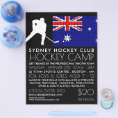 Australische Flagge, Hockey Player, Camp-Werbung Flyer (Einzeln)