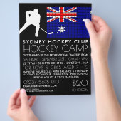 Australische Flagge, Hockey Player, Camp-Werbung Flyer (Hand)