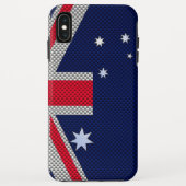 Australische Flagge im Carbon Fibre Chrome-Stil Case-Mate iPhone Hülle (Rückseite)