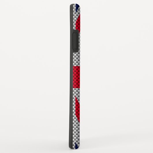 Australische Flagge im Carbon Fibre Chrome-Stil Case-Mate iPhone Hülle (Hinten/Rechts)