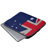 Australische Flagge im Carbon Fibre Chrome-Stil Laptopschutzhülle (Vorne Knopf)