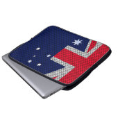 Australische Flagge im Carbon Fibre Chrome-Stil Laptopschutzhülle (Vorne Knopf)