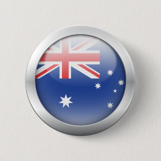 Australische Flagge in der Kugel Button (Vorderseite)