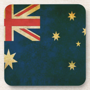 Australische Flagge in Grunge Untersetzer