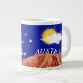 australische Flagge Jumbo-Tasse (Vorderseite Rechts)