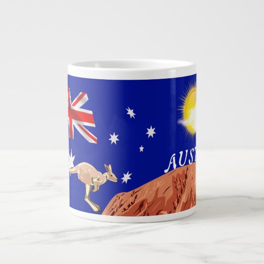 australische Flagge Jumbo-Tasse (Vorderseite)