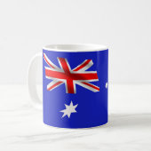 Australische Flagge Kaffeetasse (Vorderseite Links)