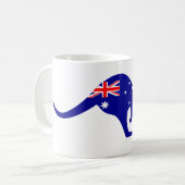 Australische Flagge Kangaroo Kaffeetasse (Vorderseite Links)