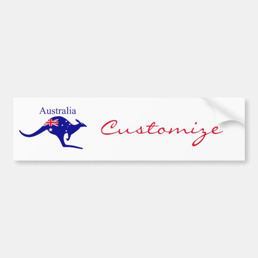Australische Flagge Kangaroo Thunder_Cove Autoaufkleber (Vorne)