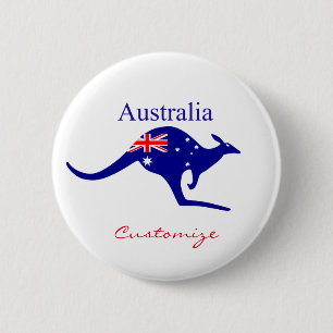 Australische Flagge Kangaroo Thunder_Cove Button