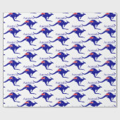 Australische Flagge Kangaroo Thunder_Cove Geschenkpapier (Flach)