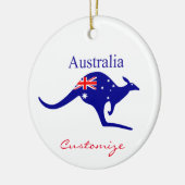 Australische Flagge Kangaroo Thunder_Cove Keramik Ornament (Links)