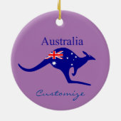 Australische Flagge Kangaroo Thunder_Cove Keramik Ornament (Hinten)