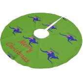 Australische Flagge Kangaroo Thunder_Cove Polyester Weihnachtsbaumdecke (Schrägansicht)