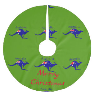 Australische Flagge Kangaroo Thunder_Cove Polyester Weihnachtsbaumdecke