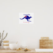 Australische Flagge Kangaroo Thunder_Cove Poster (Küche)