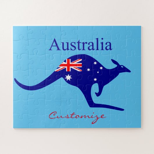 Australische Flagge Kangaroo Thunder_Cove Puzzle (Horizontal)