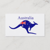 Australische Flagge Kangaroo Thunder_Cove Visitenkarte (Rückseite)