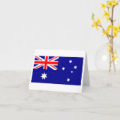 Australische Flagge Karte (Gelbe Blume)