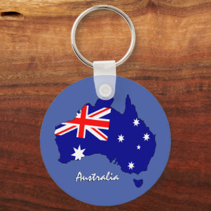 Australische Flagge, Karte & Australien Patrioten Schlüsselanhänger