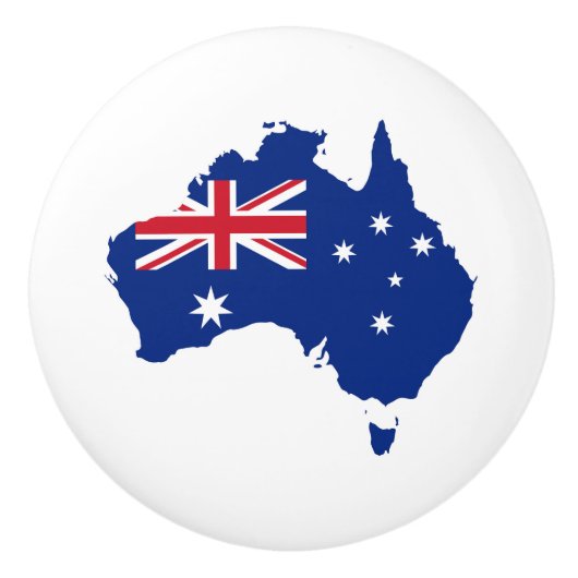 Australische Flagge Keramikknauf (Vorderseite)