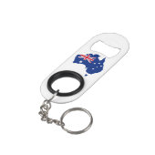 Australische Flagge Mini Flaschenöffner (Rückseite Schrägansicht)