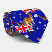 Australische Flagge mit rotem Kangaroo-Muster Krawatte (Gerollt)